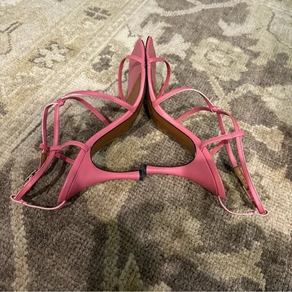 ATP Atelier All Tomorrow's Parties Lapedona Strappy Pink Sandals Heels 40 9 $425 - Picture 4 of 8